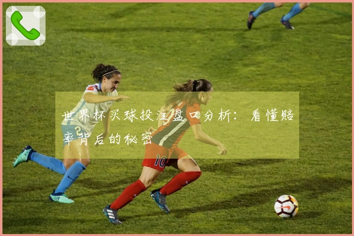 世界杯买球投注盘口分析：看懂赔率背后的秘密